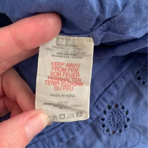 Mini Boden Girls Size 5/6 Blue tiered pintucks eyelet lace skirt - Picture 8 of 10